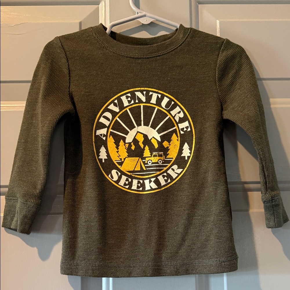 Jumping Beans Adventure Seeker Long Sleeve Tee - Olive